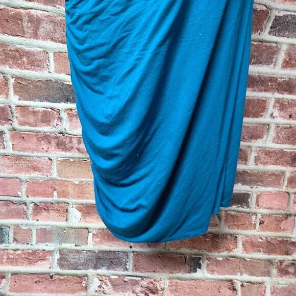 A New Day One-Shoulder Ruched Mini Dress | Women’s XXL | Teal Knee-Length - Picture 6 of 7
